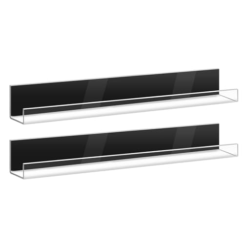 Magnetisches Organizer- – , Metall-Bücherregal | 2 Stück transparente Acryl-Wandhalter mit robusten Magneten für Klassenzimmerbedarf, Küchenaufbewahrung und Kühlschrankzubehör von Generisch