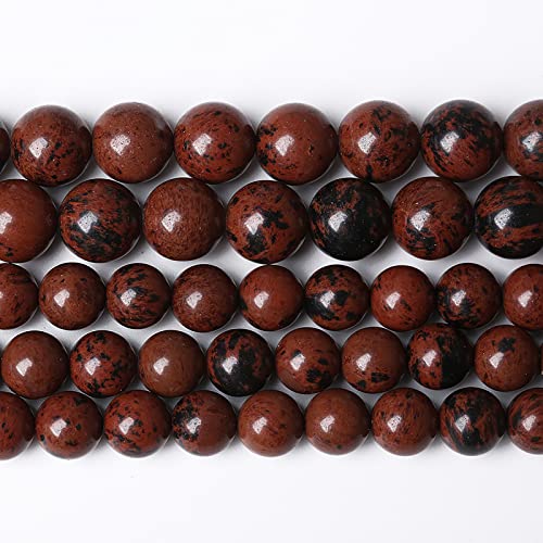 Mahagoni-Obsidian-Perlen für Schmuckherstellung, rund, lose Abstandshalter, Perlen, 4 mm, 4 mm, Mahagoni-Obsidian-Perlen, 90 Stück Mahagoni-Obsidian-Perlen für Schmuckherstellung, rund, lose Abstandshalter, Perlen, 4 mm, 4 mm, Mahagoni-Obsidian-Perlen, 90 Stück von Generisch