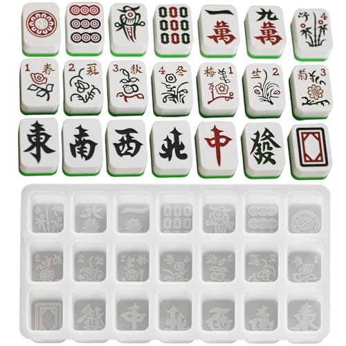 Mahjong Fliesenform - Mahjong Silikonform | Kerzenformen | Silikon Mahjông Candy Chocolate Formen Backvorräte Formen für Gummis Ice | Silicône Chinese Mahjông Schimmelpoxyguss môlds Mahjong Fliesenform - Mahjong Silikonform | Kerzenformen | Silikon Mahjông Candy Chocolate Formen Backvorräte Formen für Gummis Ice | Silicône Chinese Mahjông Schimmelpoxyguss môlds von Generisch