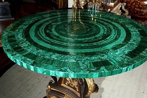 Malachit Esstisch Top I Malachit Wohnzimmertisch 137.2 cm x 137.2 cm von Generisch