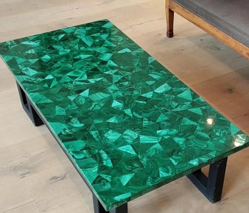 Malachit-Esstischplatte I Malachit-Terrassentischplatte I Malachit-Empfangstischplatte I Malachit-Wohnzimmertischplatte I Grüne Tischplatte 61 x 121 cm Malachit-Esstischplatte I Malachit-Terrassentischplatte I Malachit-Empfangstischplatte I Malachit-Wohnzimmertischplatte I Grüne Tischplatte 61 x 121 cm von Generisch