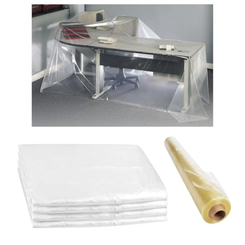 Malerfolie 80 µ, 6 × 8 m (48 m²) – transparente Abdeckfolie – Schutzfolie für Malerarbeiten, Renovierung & Innenausbau – Abdeckplane für Böden, Möbel & Fenster von Generisch