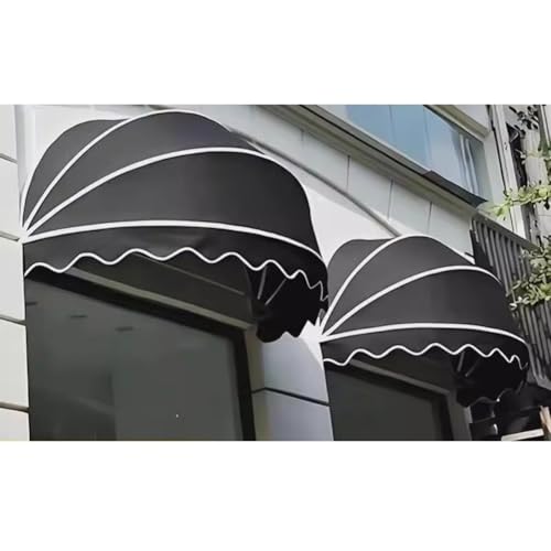 Manuell einziehbare Terrassenmarkise, UV-Schutz und wasserdichter Unterstand mit verzinktem Stahlrahmen, ideal für Fenster, Eingänge und Veranden Manuell einziehbare Terrassenmarkise, UV-Schutz und wasserdichter Unterstand mit verzinktem Stahlrahmen, ideal für Fenster, Eingänge und Veranden von Generisch