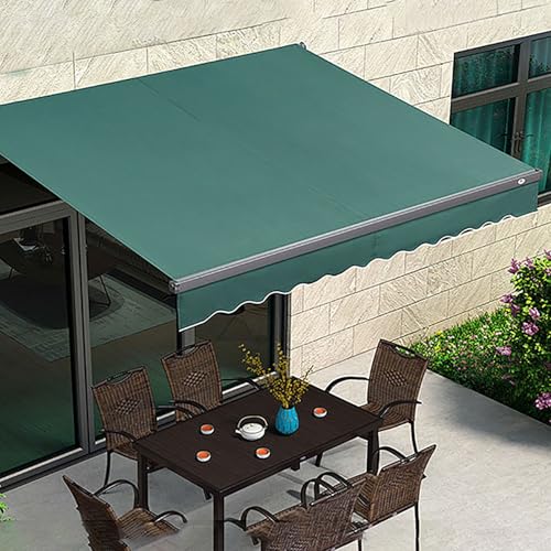 Manuell einziehbare Terrassenmarkise mit Kurbel, Outdoor-Schattenüberdachung für Sonnen- und Regenschutz, perfekt für Deck, Fenster und Türeingang Manuell einziehbare Terrassenmarkise mit Kurbel, Outdoor-Schattenüberdachung für Sonnen- und Regenschutz, perfekt für Deck, Fenster und Türeingang von Generisch
