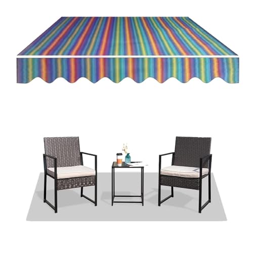 Manuell einziehbarer Markisenstoff, Ersatzbezug, 3,6 x 3 m, 3 x 2,4 m, 2,4 x 1,5 m, 2 x 1,5 m, Polyester-Ersatz-Leinwand für Markisen, Terrassensonnenschutz, Schutztuch für Außentür, Fenster Manuell einziehbarer Markisenstoff, Ersatzbezug, 3,6 x 3 m, 3 x 2,4 m, 2,4 x 1,5 m, 2 x 1,5 m, Polyester-Ersatz-Leinwand für Markisen, Terrassensonnenschutz, Schutztuch für Außentür, Fenster von Generisch
