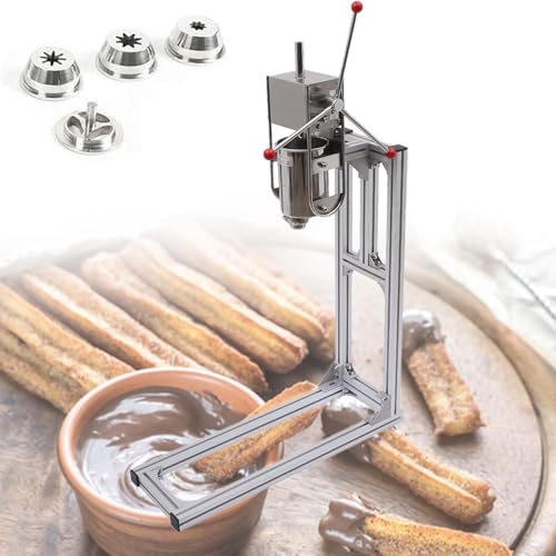 Manuelle Churro-Maschine aus Edelstahl mit L-förmigem Ständer für den professionellen und privaten Gebrauch Manuelle Churro-Maschine aus Edelstahl mit L-förmigem Ständer für den professionellen und privaten Gebrauch von Generisch