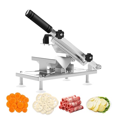 Manuelle Fleischschneidemaschine,Edelstahl Küchenhand Fleischschneider - Gefrorene Fleischschneidemaschine Für -Rindfleisch-Hammel-Rolle, Allesschneider Für Die Hausmannskost Und Den Grill Manuelle Fleischschneidemaschine,Edelstahl Küchenhand Fleischschneider - Gefrorene Fleischschneidemaschine Für -Rindfleisch-Hammel-Rolle, Allesschneider Für Die Hausmannskost Und Den Grill von Generisch