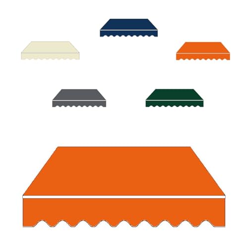 Manuelle Markisen-Ersatz-Stoffabdeckung für Fenster, einziehbare Klemmmarkise, Ersatzmarkise, 3 x 3 m (10 x 10 Fuß), 4,5 m von Generisch