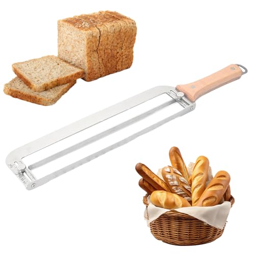 Manueller Brotschneider,Manueller Edelstahl Brot Schneider - Rostfreies Schneidewerkzeug Schneidgerät Für Gewerbliche Bäcker Hausbäckerei Kulinarische Küche Selbstgemachte Aufbewahrung von Generisch