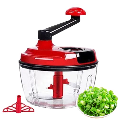 Manuelles Food Chopper - Hand angetriebener Hubschrauber, Klappgriffschneider | Multi funktionales Küchenwerkzeug mit Behälter, tragbar von Generisch