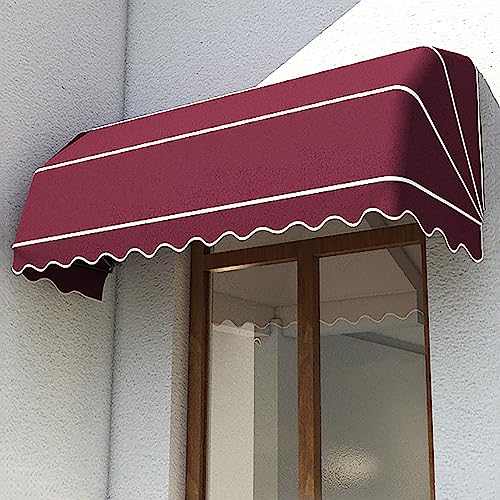 Markise Einziehbar Gebogen 280x60x60cm Rot UV & Regenschutz für Außentür/Fenster Faltbar Sonnenschutz für Café Restaurant Street Business Terrasse Abdeckung Markise Einziehbar Gebogen 280x60x60cm Rot UV & Regenschutz für Außentür/Fenster Faltbar Sonnenschutz für Café Restaurant Street Business Terrasse Abdeckung von Generisch