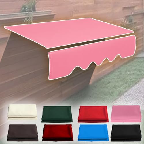 Markise Retractable Markise Replacement Fabric UV Protection Cover Sunshade Markise Canvas for Patio Balcony Garden (Pink 16.4 x 4.9ft / 5 x 1.5m) von Generisch