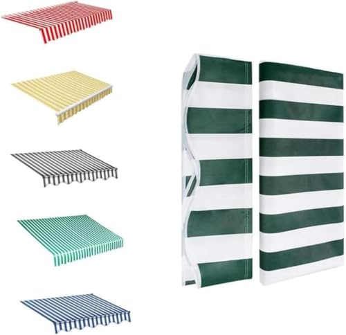 Markisen Ersatzstoff, Handbetriebene Markise Stoff, Einziehbare Markisenbespannung, Wasserdicht Polyester Mit PU-Beschichtung, Ersatzstoff Für Garten- Und Balkonmarkisen von Generisch