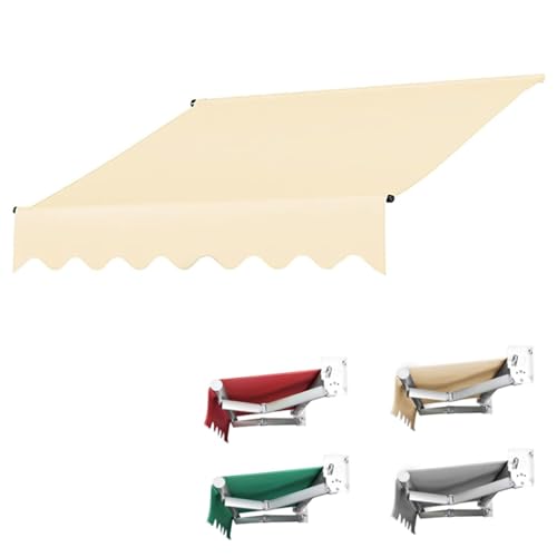 Markisen-Ersatzstoff aus hochdichtem Polyester, wasserdicht, für Terrasse, Terrasse oder Garten, Beige (7 x 2 m), Rahmen nicht im Lieferumfang enthalten von Generisch