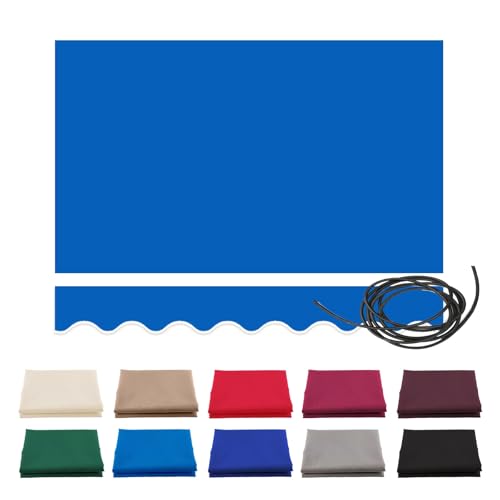 Markisenbespannung Sonnenschutz Markisenstoff 2/2.5/3/3.5/4/5/6/7m Markisentuch Markise Stoff Sonnenschutz Markisen Ersatzstoff (ohne Rahmen)(Blue,W600 x L300cm) von Generisch