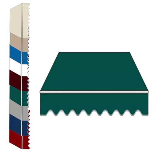 Markisenstoff, einziehbar, 360 x 300 cm, Ersatzmaterial für Türen und Fenster, wasserabweisend und UV-Schutz, Grün (400 x 250 cm) von Generisch