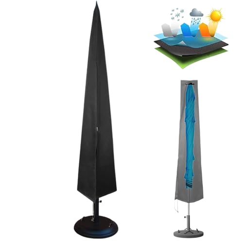Marktschirm Schutzhülle, Wasserdichter UV-beständiger Schutz für Schirme, Wetterfeste Staubschutz Hülle Für Balkon Garten Terrasse Poolbereich Gartenmöbel Marktschirm Schutzhülle, Wasserdichter UV-beständiger Schutz für Schirme, Wetterfeste Staubschutz Hülle Für Balkon Garten Terrasse Poolbereich Gartenmöbel von Generisch