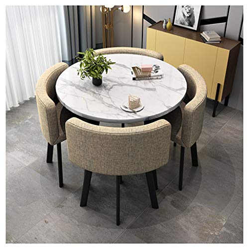 Marmor Couchtisch und Stuhl Set Moderne Wohnzimmermöbel mit Esstisch Büroschreibtisch Empfangstisch Runder Tisch und Schönheitsstühle für Balkon Konferenzraum und Kino 4 Stühle im Lieferumfang Marmor Couchtisch und Stuhl Set Moderne Wohnzimmermöbel mit Esstisch Büroschreibtisch Empfangstisch Runder Tisch und Schönheitsstühle für Balkon Konferenzraum und Kino 4 Stühle im Lieferumfang von Generisch