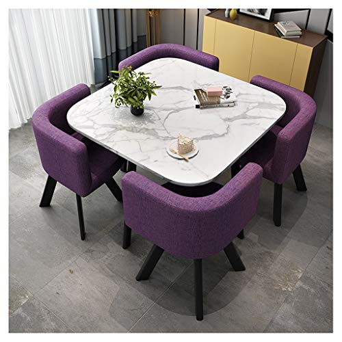 Marmor Couchtisch und Stuhl Set für Balkon Wohnzimmer Esszimmer Büro Empfang oder Besprechungsraum Runder Tisch mit vier Stühlen ideal für Schönheitssalon oder Kino Marmor Couchtisch und Stuhl Set für Balkon Wohnzimmer Esszimmer Büro Empfang oder Besprechungsraum Runder Tisch mit vier Stühlen ideal für Schönheitssalon oder Kino von Generisch