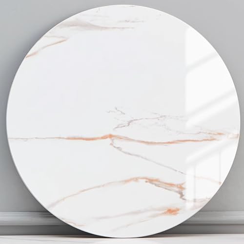 Marmor-Serviertablett, drehbar, leicht zu reinigen, 12 mm dick, perfekt für Geburtstagsfeiern und Familienessen, stilvolles Gold-Finish, 100 cm Marmor-Serviertablett, drehbar, leicht zu reinigen, 12 mm dick, perfekt für Geburtstagsfeiern und Familienessen, stilvolles Gold-Finish, 100 cm von Generisch