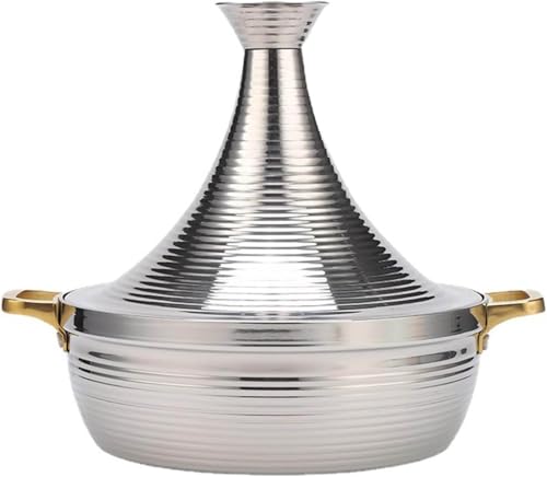 Marokkanischer Tajine-Topf mit kegelförmigem Deckel für Eintopf und langsames Garen, kompatibel mit Induktions- und Gasherden Marokkanischer Tajine-Topf mit kegelförmigem Deckel für Eintopf und langsames Garen, kompatibel mit Induktions- und Gasherden von Generisch
