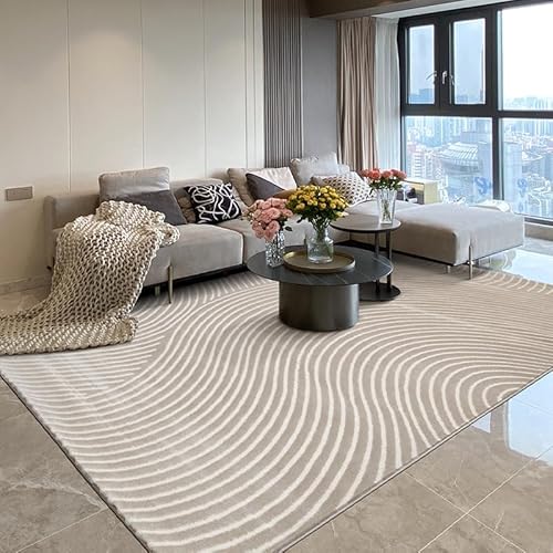 Maschinenwaschbarer Eingangsteppich – weicher Kurzflor-Teppich für Wohnzimmer, Schlafzimmer, Esszimmer, Eingangsbereich, modernes geometrisches Design von Generisch