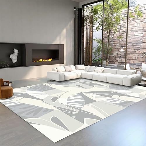 Maschinenwaschbarer weicher Kurzflor-Teppich für Wohnzimmer, Schlafzimmer, Esszimmer, Eingangsbereich, Heimdekoration, modernes abstraktes Design, 120 x 180 cm von Generisch
