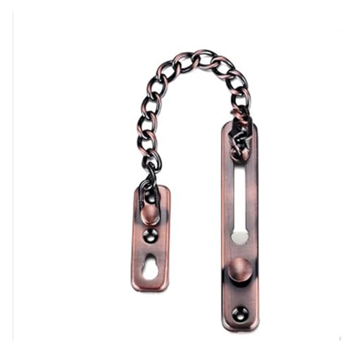 Massive Edelstahlguss-Hochleistungs-Robuste Türkette Sicherheitsschlosskette Türsicherheitsschutzkette(Red copper) von Generisch