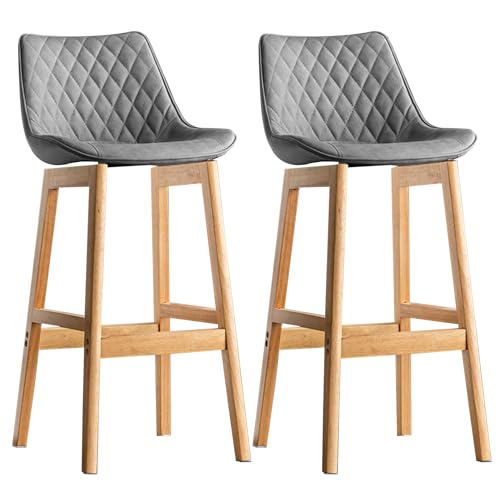 Massivholz Barhocker 2er Set Küchenthekenhöhe Barhocker mit Kunstledersitz Polsterhocker für Thekeninsel Massivholz Barhocker 2er Set Küchenthekenhöhe Barhocker mit Kunstledersitz Polsterhocker für Thekeninsel von Generisch
