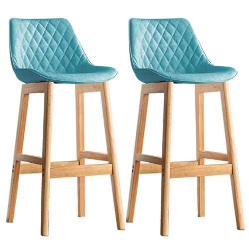 Massivholz Barhocker 2er Set Küchenthekenhöhe Barhocker mit Kunstledersitz Polsterhocker für Thekeninsel Massivholz Barhocker 2er Set Küchenthekenhöhe Barhocker mit Kunstledersitz Polsterhocker für Thekeninsel von Generisch