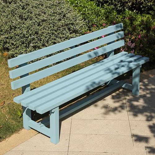 Massivholz Gartenbank mit Rückenlehne - Ergonomische Sitzgelegenheit im Freien für Terrasse, Balkon, Hinterhof, einfache Montage von Generisch
