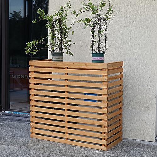 Massivholz-Klimaanlagenabdeckung – langlebige Außenhaube für Lamellen-AC-Einheiten, multifunktionaler Pflanzgefäßständer, passend für Standardgröße, witterungsbeständiges Design Massivholz-Klimaanlagenabdeckung – langlebige Außenhaube für Lamellen-AC-Einheiten, multifunktionaler Pflanzgefäßständer, passend für Standardgröße, witterungsbeständiges Design von Generisch