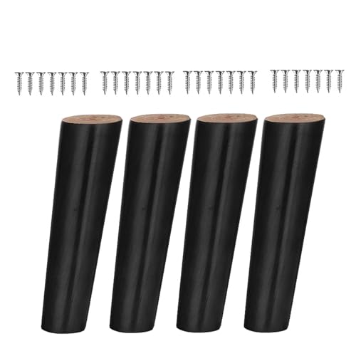 Massivholz-Möbel-Ersatzbein-Set, inklusive Gummischutz-Pads und Schrauben, ideal für Sofa, Schrank, Stuhl und Kommode Massivholz-Möbel-Ersatzbein-Set, inklusive Gummischutz-Pads und Schrauben, ideal für Sofa, Schrank, Stuhl und Kommode von Generisch
