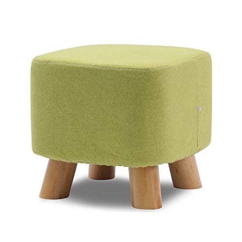 Massivholz Ottomane Hocker Fußstütze Kreative Kurze Bank Dressing Moderne Möbel Schuhhocker Grün von Generisch