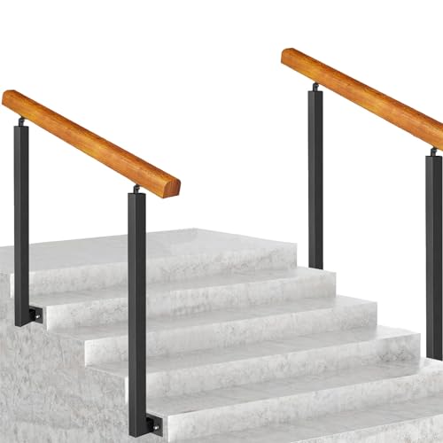Massivholz il für Treppe - 2er-Pack schwarz verzinkte Schmiedeeiserne Pfosten Anti-Rutsch-Haltegriff für Innen- und Außentreppen 85 cm Höhe ideale Unterstützung für Sicherheit und Stil Massivholz il für Treppe - 2er-Pack schwarz verzinkte Schmiedeeiserne Pfosten Anti-Rutsch-Haltegriff für Innen- und Außentreppen 85 cm Höhe ideale Unterstützung für Sicherheit und Stil von Generisch