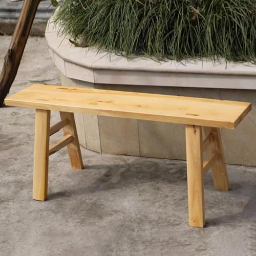 Massivholzbank – handgefertigte Vintage Eingangsbank für Wohnzimmer, Küche oder Innenbereich – verwittertes Natur-Finish Massivholzbank – handgefertigte Vintage Eingangsbank für Wohnzimmer, Küche oder Innenbereich – verwittertes Natur-Finish von Generisch