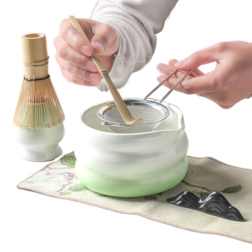 Matcha Besen Set - Matcha Zubehör Besen Schale Set - 7-teiliges Japanisches Teeset mit Sieb Löffelhalter Löffel für Frauen Männer Teeliebhaber Zu Hause Zeremonie Matcha Besen Set - Matcha Zubehör Besen Schale Set - 7-teiliges Japanisches Teeset mit Sieb Löffelhalter Löffel für Frauen Männer Teeliebhaber Zu Hause Zeremonie von Generisch