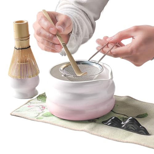 Matcha Set,Set Für Die Traditionelle Zubereitung Mit Japanischem Chasen | Japanisches Teeset Mit Löffel Und Sieb Geschenk Für Teeliebhaber Zu Hause Frühstück von Generisch