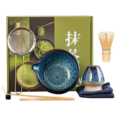 Matcha -Set | Matcha -Tools | 7-teiliger traditioneller Tee-Set mit Schüssel, Schneebesen, Löffel, Stand, Sieb, Handtuch, Halter | Teezeremonie im japanischen Stil Matcha -Set | Matcha -Tools | 7-teiliger traditioneller Tee-Set mit Schüssel, Schneebesen, Löffel, Stand, Sieb, Handtuch, Halter | Teezeremonie im japanischen Stil von Generisch