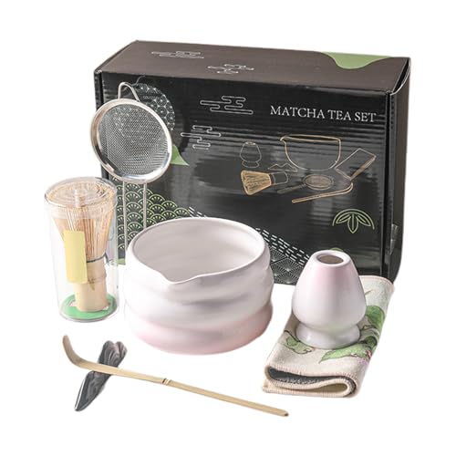 Matcha Set - Set Für Die Traditionelle Zubereitung Mit Japanischem Chasen - Japanisches Teeset Mit Löffel Und Sieb Geschenk Für Teeliebhaber Zu Hause Frühstück von Generisch