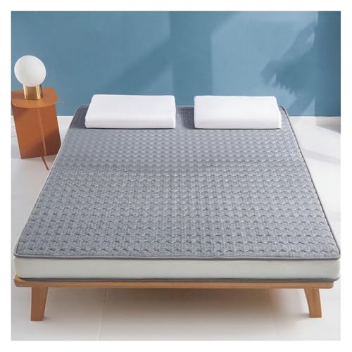 Matratze aus Naturlatex, extra dicke, weiche Polsterung, faltbar, Einzel- oder Doppelbett, Studentenwohnheim, 3D-gebogen, grau, 5 cm dick, 200 x 220 cm Größe Matratze aus Naturlatex, extra dicke, weiche Polsterung, faltbar, Einzel- oder Doppelbett, Studentenwohnheim, 3D-gebogen, grau, 5 cm dick, 200 x 220 cm Größe von Generisch
