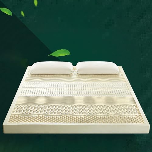 Matratzenauflage aus 100 % Naturlatex, ergonomisches 7-Zonen-Design zur Druckentlastung, feste Unterstützung, 10 cm dick, 135 x 190 cm, ideal für angenehmen Schlaf Matratzenauflage aus 100 % Naturlatex, ergonomisches 7-Zonen-Design zur Druckentlastung, feste Unterstützung, 10 cm dick, 135 x 190 cm, ideal für angenehmen Schlaf von Generisch