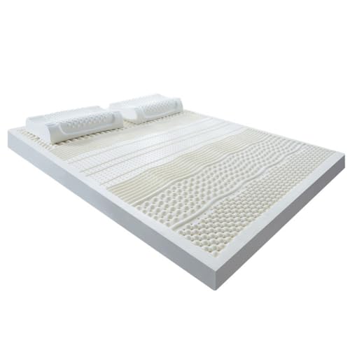 Matratzenauflage aus Memory-Schaum, organisch, 100 % Naturlatex, atmungsaktiv, bequem und langlebig, 180 x 200 cm von Generisch