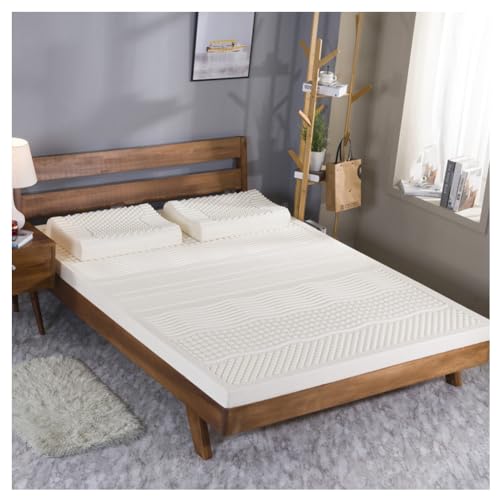 Matratzenauflage aus Naturlatex, 2/3/4 Zoll dick, langlebig und stützend, Memory-Schaum-Alternative, Queen-Size-Größe 180 x 200 cm, umweltfreundliche Schlaflösung von Generisch
