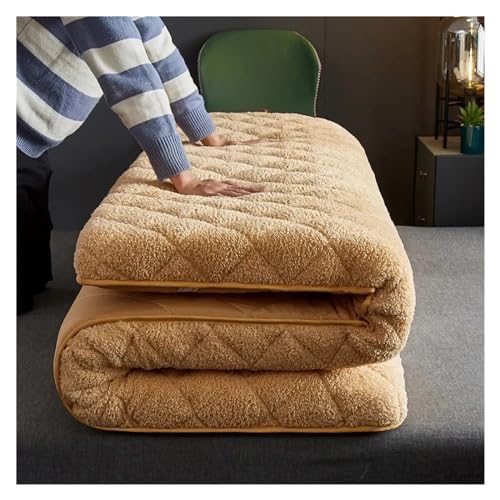 Matratzenauflage für King-Size-Betten, rutschfest, Lammwolle, tragbar, multifunktional, Bettzubehör, 200 x 220 x 3 cm, bequeme Schlafzimmermöbel, Kamelfarben Matratzenauflage für King-Size-Betten, rutschfest, Lammwolle, tragbar, multifunktional, Bettzubehör, 200 x 220 x 3 cm, bequeme Schlafzimmermöbel, Kamelfarben von Generisch