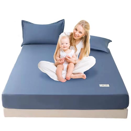 Matratzenschoner mit tiefer Tasche | All-Inclusive-Matratzenschoner nicht rutschig 70,87 x 78,74 Zoll | staubdichtes Betttuch Atmungsaktiver Schutzbezug waschbar Matratzenschoner mit tiefer Tasche | All-Inclusive-Matratzenschoner nicht rutschig 70,87 x 78,74 Zoll | staubdichtes Betttuch Atmungsaktiver Schutzbezug waschbar von Generisch