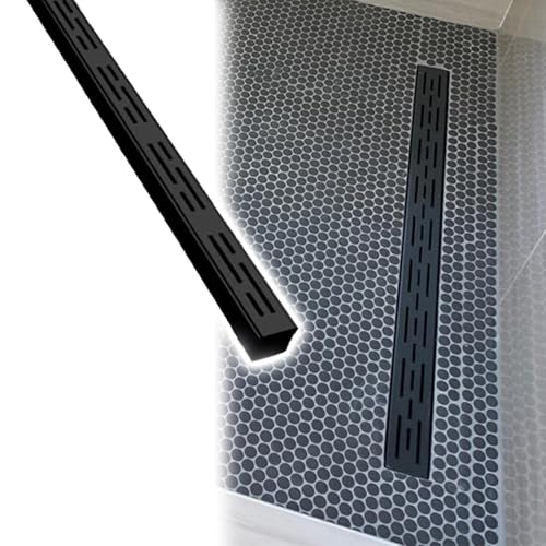 Matte Auffahrt Graben Ablaufsystem Schnelle Entwässerung Linear Dachrinne für Beton Terrassen 10 x 3 cm schmales Deck Wassermanagementlösung von Generisch