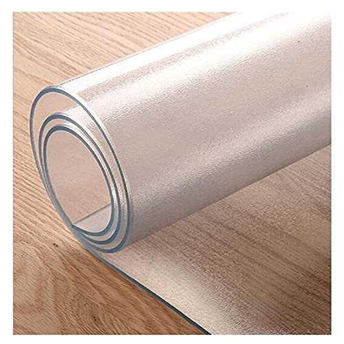 Matte PVC-Tischabdeckung, transparenter Kunststoff, 1,5 mm dick, transparente Tischdecke für Schreibtisch und Tischschutz, große Größe, 130 x 140 cm, langlebig und leicht zu reinigen von Generisch