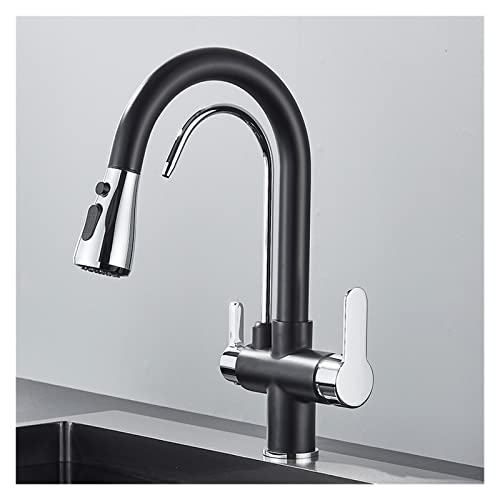 Mattschwarz 360° Ausziehbare Küchenarmatur mit Wasserfilter 3-in-1 Spültischarmatur für moderne Küchen Stilvolles und funktionales Küchenzubehör Mattschwarz 360° Ausziehbare Küchenarmatur mit Wasserfilter 3-in-1 Spültischarmatur für moderne Küchen Stilvolles und funktionales Küchenzubehör von Generisch