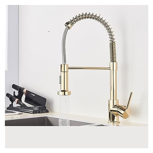 Mattschwarzer Küchenarmatur, Einhandgriff Pull-Down-Sprüher, 360° Schwenkbarer Mischbatterie, modernes Design, Küchenspüle, einfache Installation, perfekt für Heim-Upgrade von Generisch